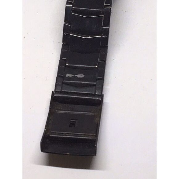 Authentic Fossil Watch Links Parts Case Band 20mm Stainless Steel Black A702 - Picture 6 of 11